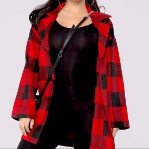 Fashion Nova Collared Check Jacket
